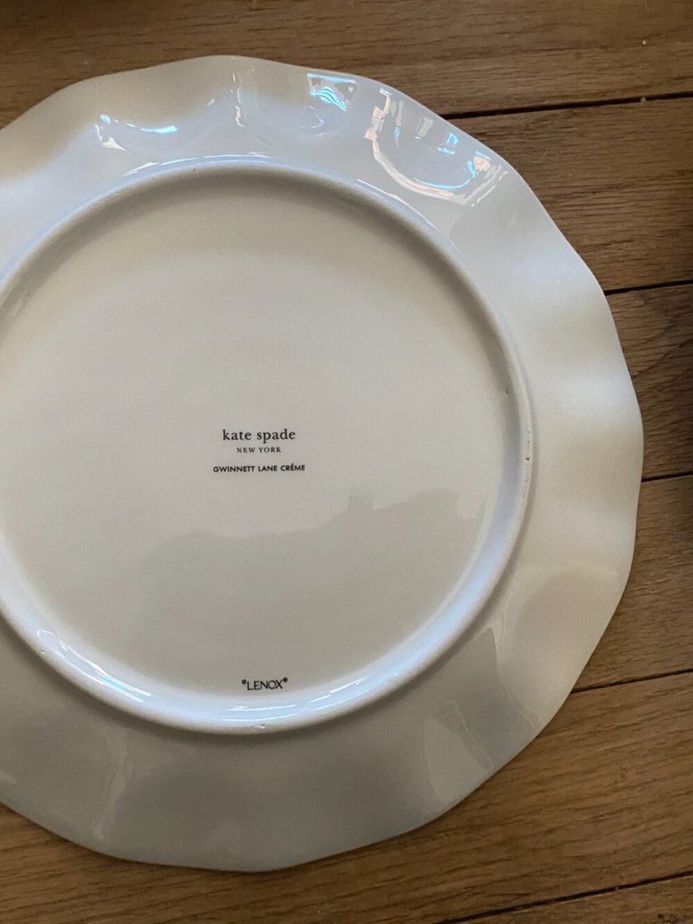 Set of 4 Kate Spade Lenox Gwinnett Lane Creme 9" Accent Luncheon Plates - Picture 3 of 4